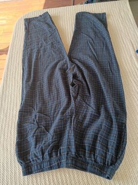 Joe Boxer Navy Plaid Elastic Waist Joggers